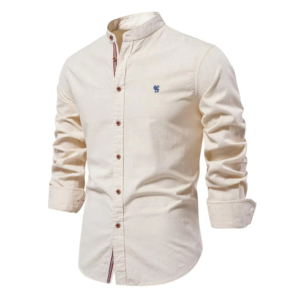 Chemise Blanche à Col Mao | Coton | Élégante & Moderne – Image 2