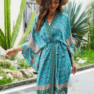 Kimono de Plage à Manches Chauve-Souris