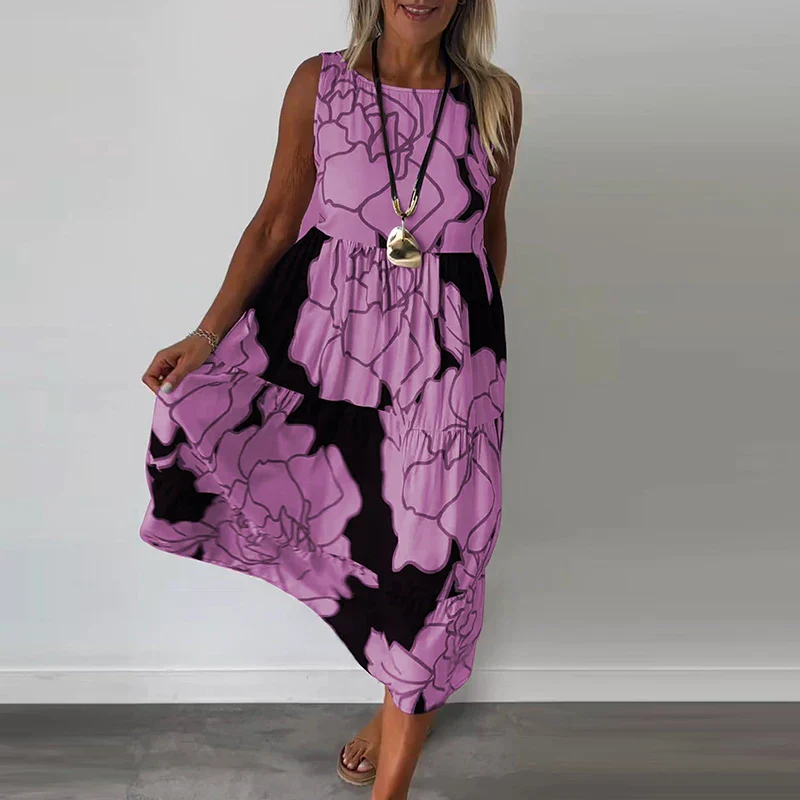 Robe Midi Florale | Viscose | Fluide & Audacieuse – Image 2