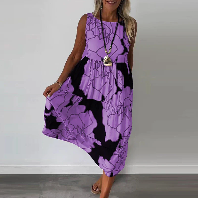 Robe Midi Florale | Viscose | Fluide & Audacieuse – Image 7
