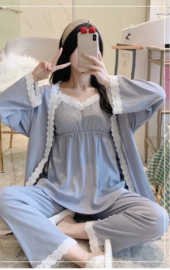 Pyjama 3 Pièces Veste Kimono