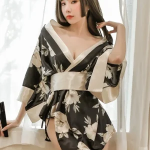 Kimono de Nuit Court Sexy