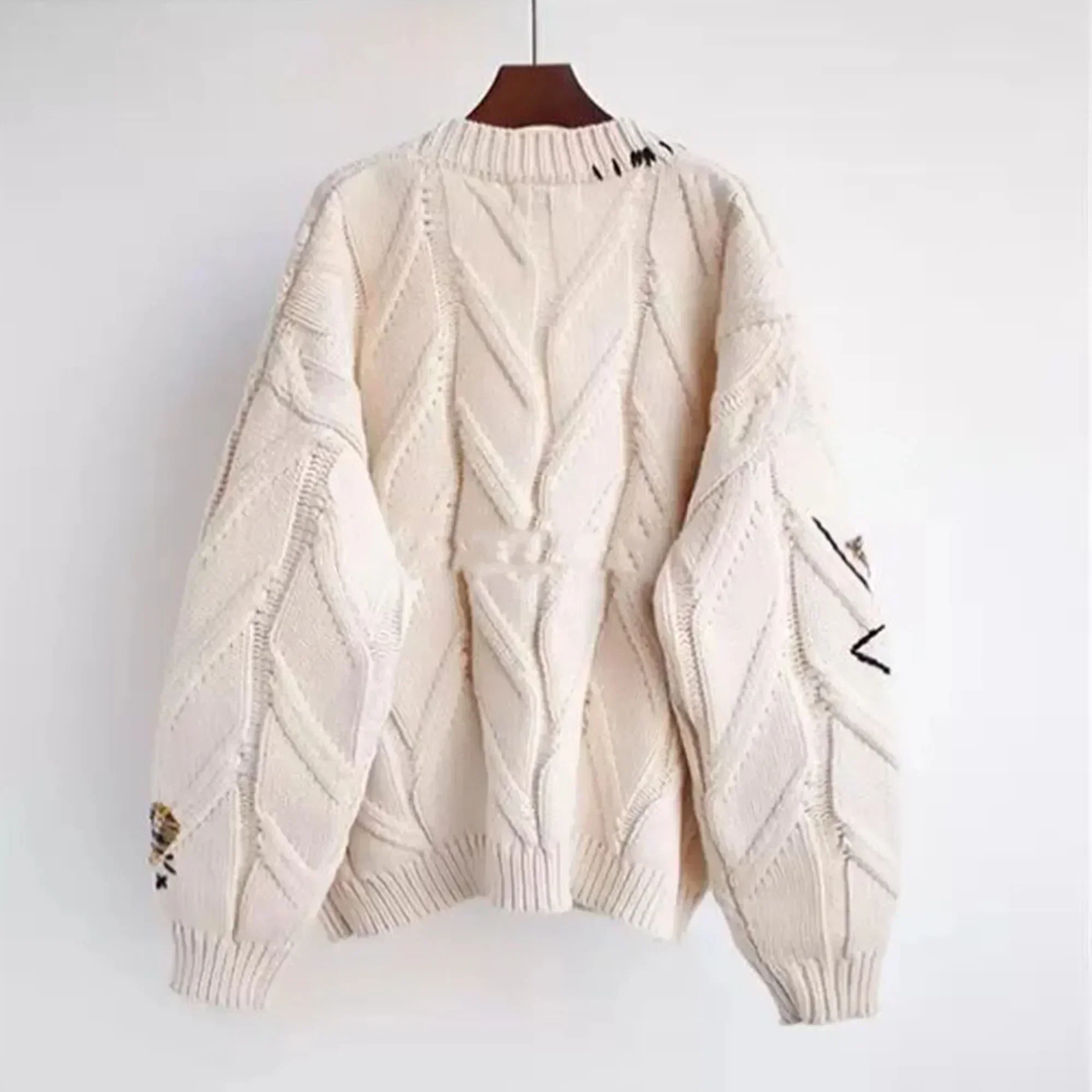 Anna - Cardigan Oversize Brodé | Unique | Style Créatif – Image 6