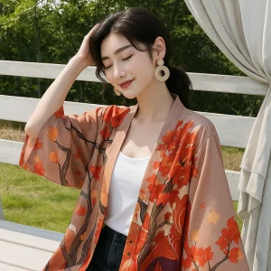 Veste Kimono Japonais Renard