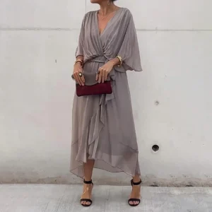 Robe Kimono Élégante à Volants