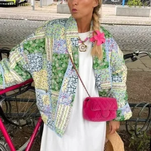 Veste Kimono Fleurie Chaude