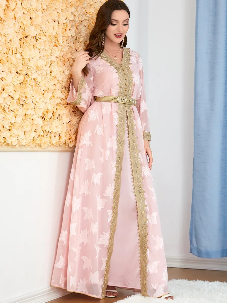 Abaya Kimono de Luxe Rose – Image 3