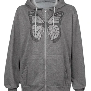 Sweat Gris Papillon