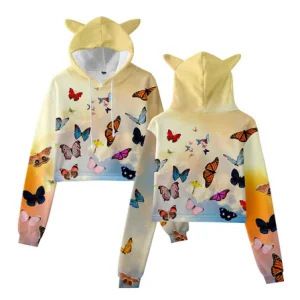 Sweat Papillons Crop Top