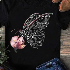 T-Shirt Papillon Femme