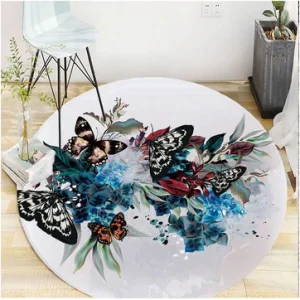 Tapis Papillon Rond
