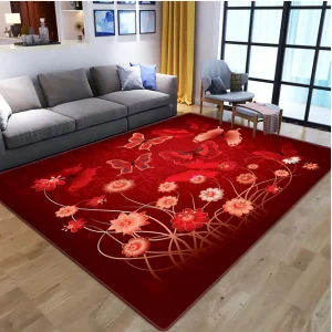 Tapis Papillon Rouge