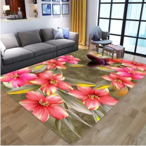 Tapis Papillon et Fleurs