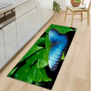 Tapis de Cuisine Papillon Réaliste