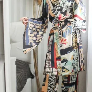 Kimono de Plage Chic à Imprimés
