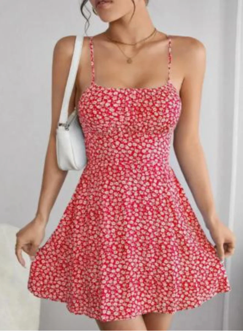 Robe Courte Fleurie | Coton | Légère, Estivale et Féminine – Image 2