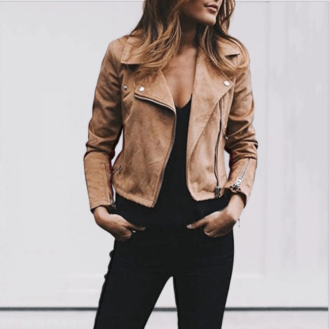 Veste Suédine Femme | Style Biker | Élégance & Confort – Image 6