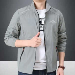Veste Coupe-Vent | Gris | Légère et Respirante