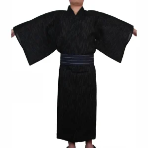 Yukata Kimono Homme Noir