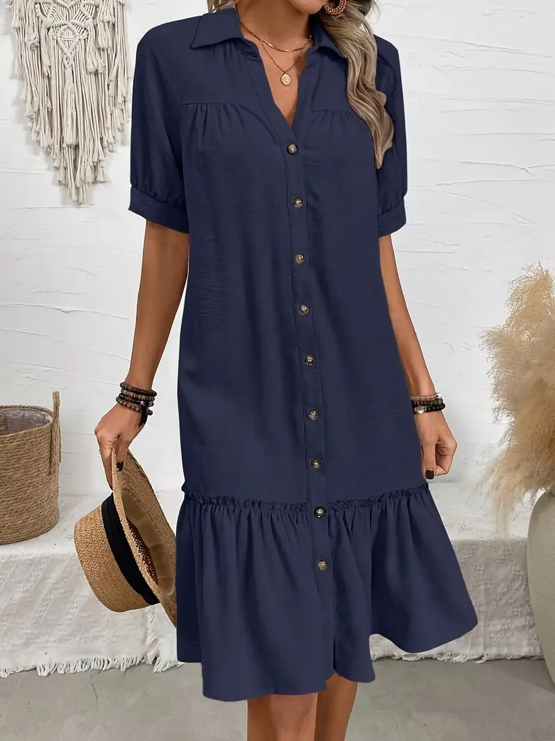 Elegant Button-down Shirt Dress | Casual and Chic – Image 6