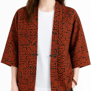 Veste Kimono Rouge et Noire