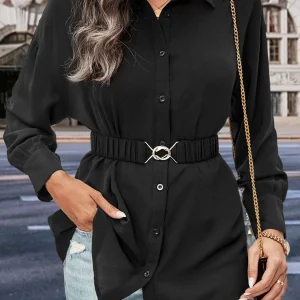 Elegant Belted Shirt | Urban Chic and Comfortable