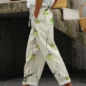 Pantalon Imprimé Floral | Coton | Léger et Décontracté
