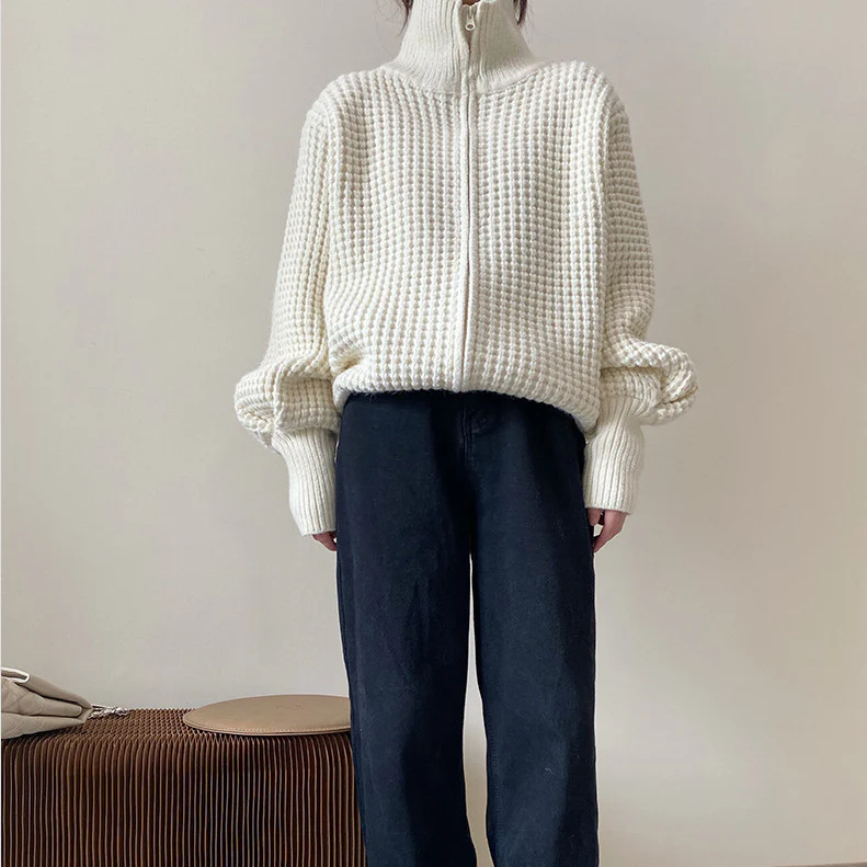 Cardigan Zippé | Maille Épaisse | Confort Moderne et Intemporel – Image 2