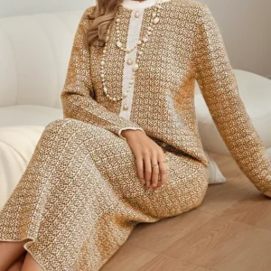 Golden Tweed Set | Two Pieces | Elegant and Structured