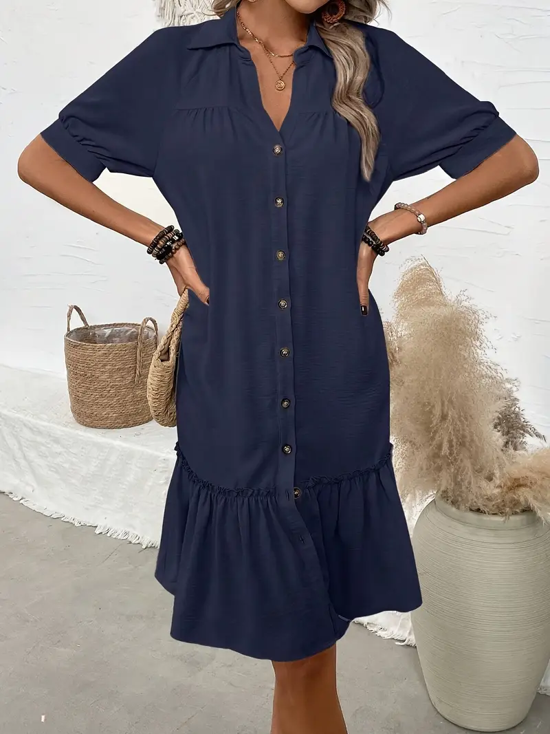 Elegant Button-down Shirt Dress | Casual and Chic – Image 7