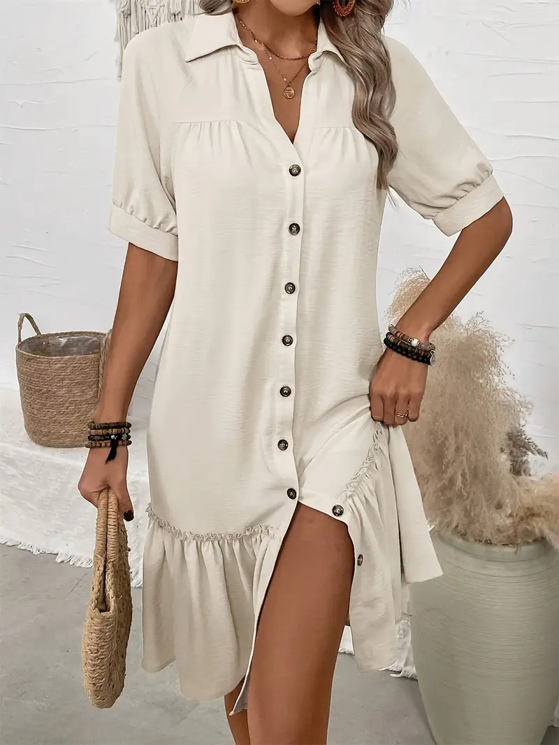 Elegant Button-down Shirt Dress | Casual and Chic – Image 5
