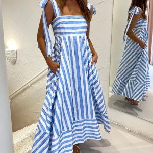 Robe Longue Rayée | Coton | Chic & Esprit Riviera