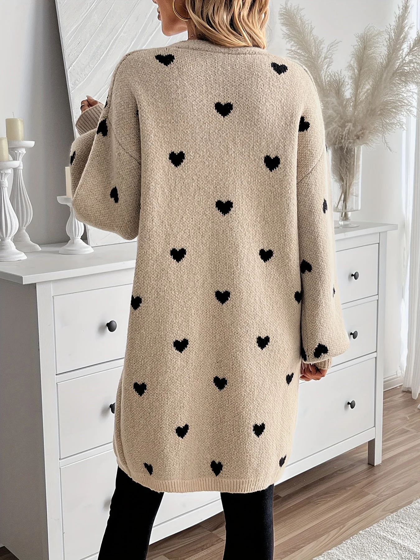 Cardigan Cœur Douceur | Maille Décontractée et Motif Amour – Image 3