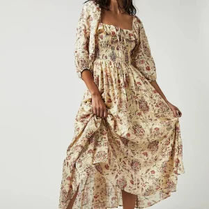 Robe Midi Fleurie | Coton | Romantique et Bohème