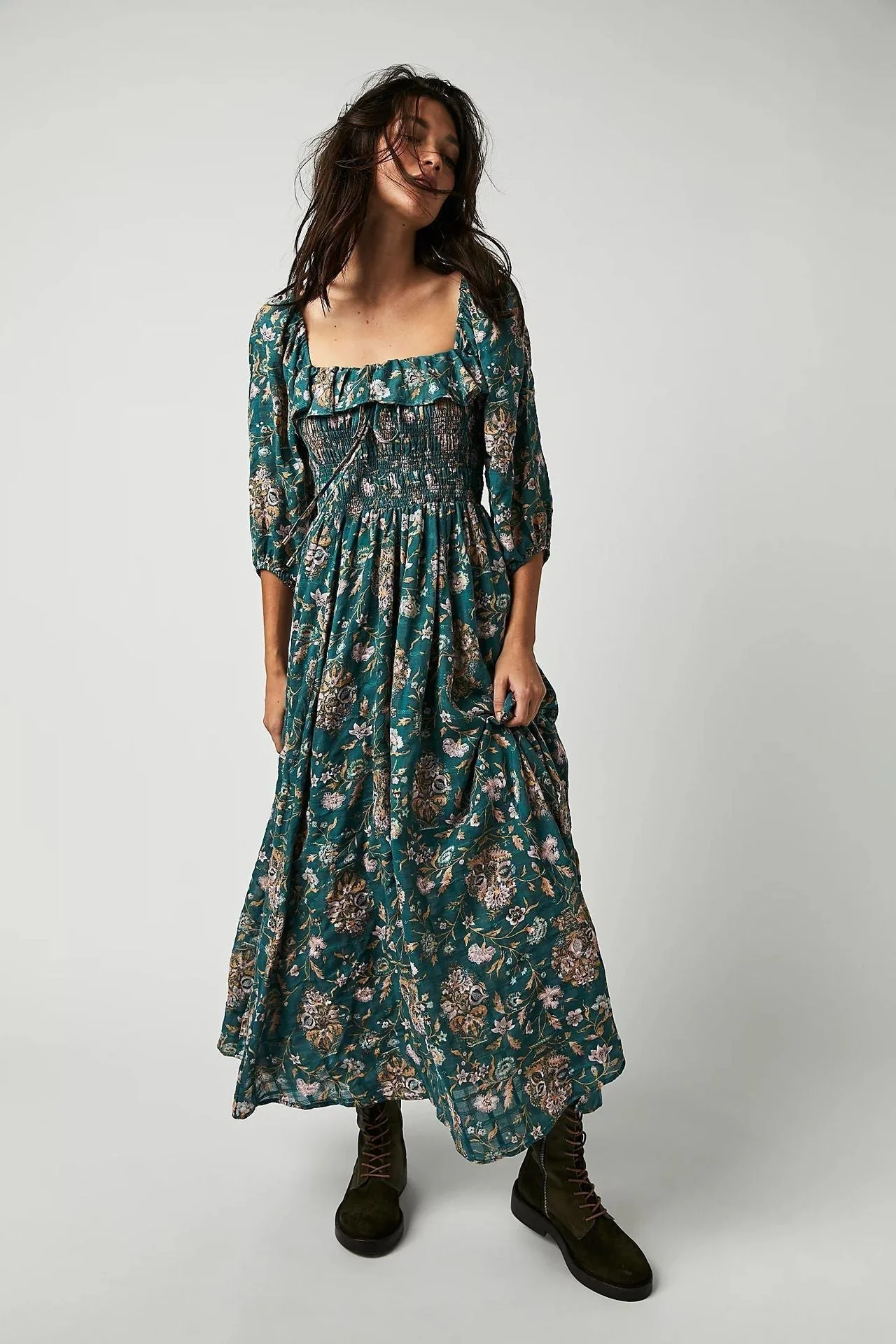 Robe Midi Fleurie | Coton | Romantique et Bohème – Image 6