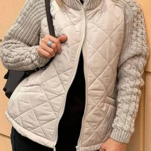 Veste Matelassée et Maille | Chaleur Moderne et Style Texturé