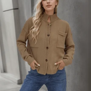 Minimal Urban Cardigan | Short with Structured Pockets