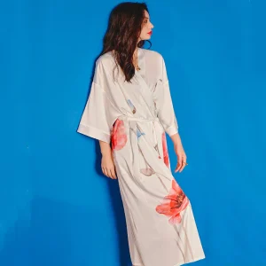 Robe Kimono Pyjama Blanche