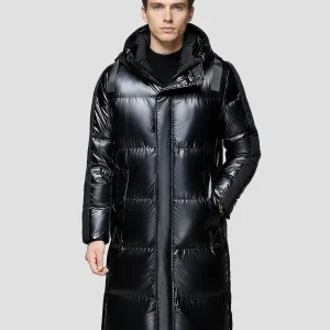 LUXOR – Doudoune longue brillante pour homme