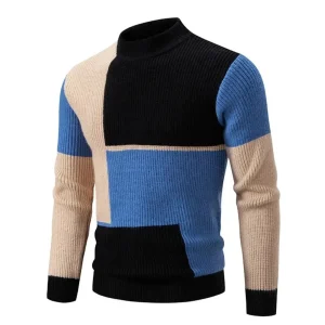 Pull Color Block | Chaleur & Style | Maille Épaisse