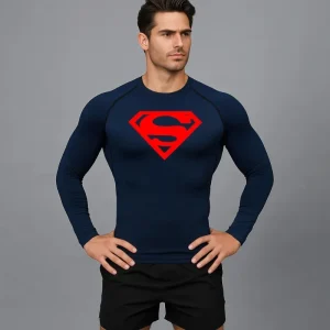 T-shirt compression manches longues - "Emblème d’Acier"