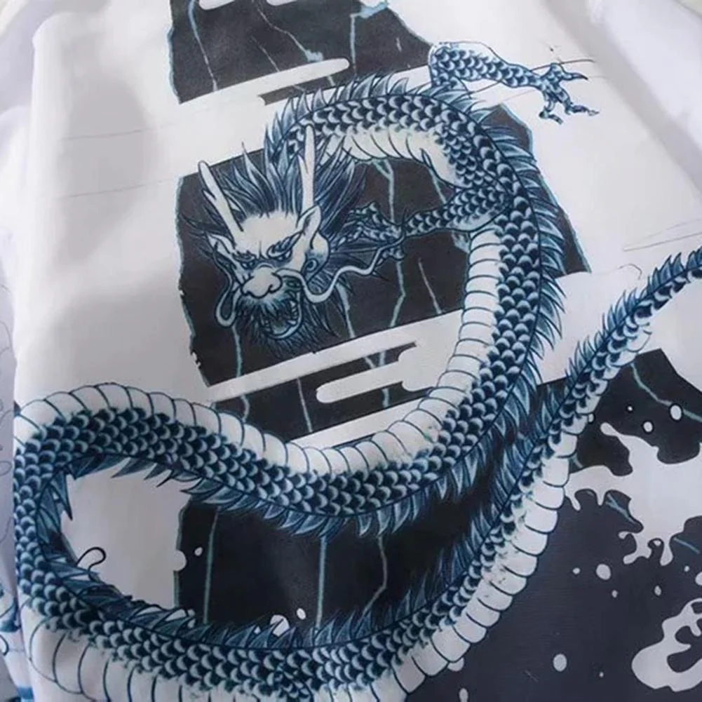 Veste Kimono Homme Dragon Bleu – Image 3